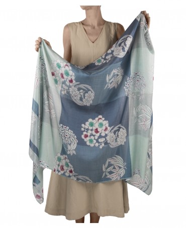 Палантин Женский SN40-JAPONAIS/BLEU